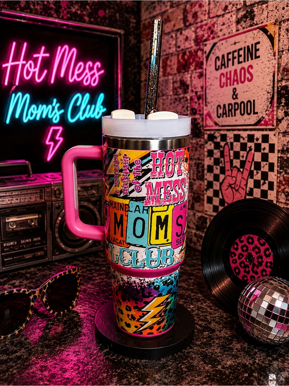 💕⚡ Hot Mess Express™ GoSip™ — 30 oz Stainless Steel Tumbler